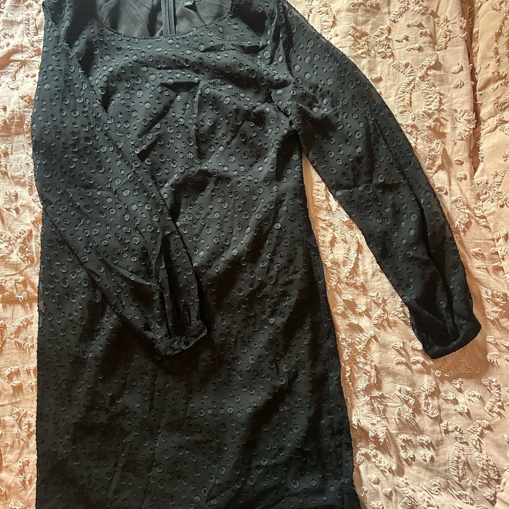Elegant Black Textured Dress